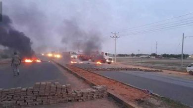 اغلاق طريق التحدي القومي الجيلي عطبرة وطريق بربر ابوحمد القومي .