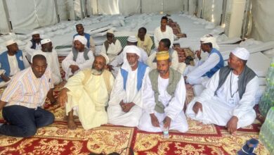 شاهد بالفيديو والصور  بعثة. ولاية البحر الاحمر تستلم مخيمات الحجاج  بالمشاعر (مني  و عرفات) أذانا لتفويجهم في السابع من ذو الحجة