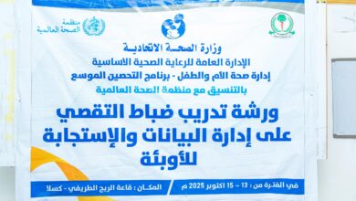 تجويداً للاداء – تدريب ضباط التقصي على إدارة البيانات والاستجابة للاوبئة
